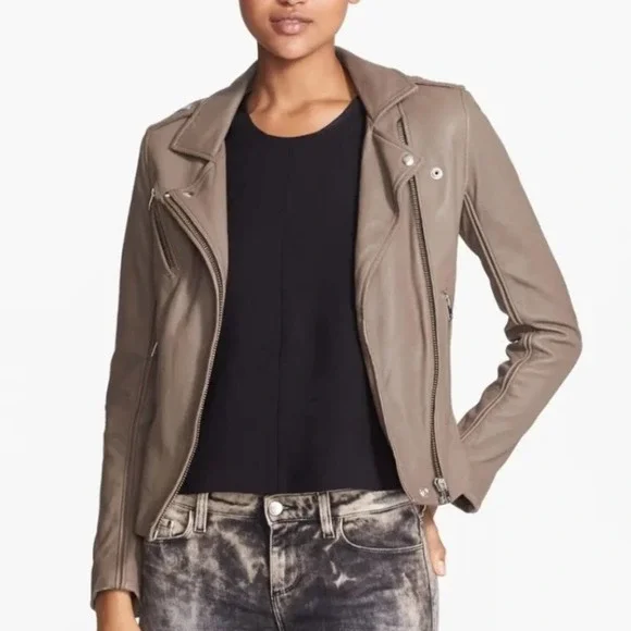 IRO Tara leather biker Moto jacket sz M motorcycle - Picture 13 of 14